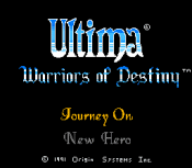 Ultima - Warriors of Destiny